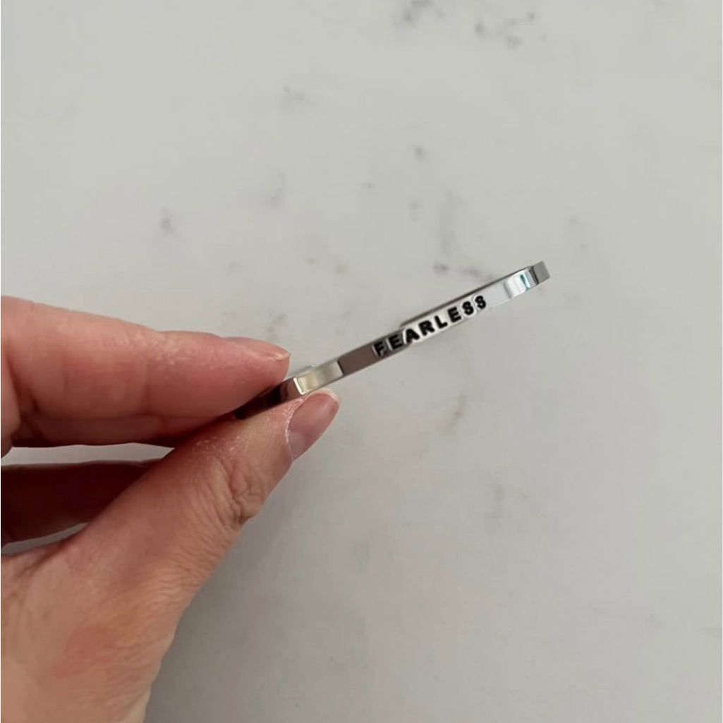Mantraband Fearless Silver Cuff Bracelet 10$